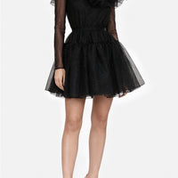 Abito corto in organza