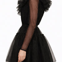 Abito corto in organza