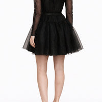 Abito corto in organza