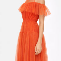 Abito longuette in tulle