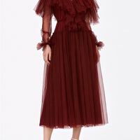 Abito longuette in tulle