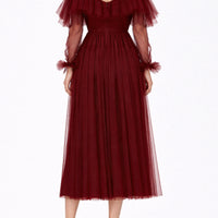 Abito longuette in tulle