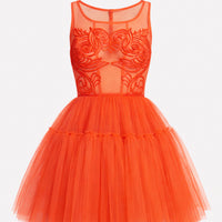 Abito corto in tulle