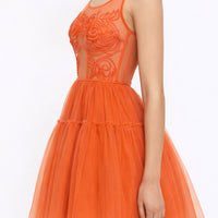 Abito corto in tulle