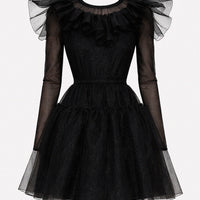 Abito corto in organza