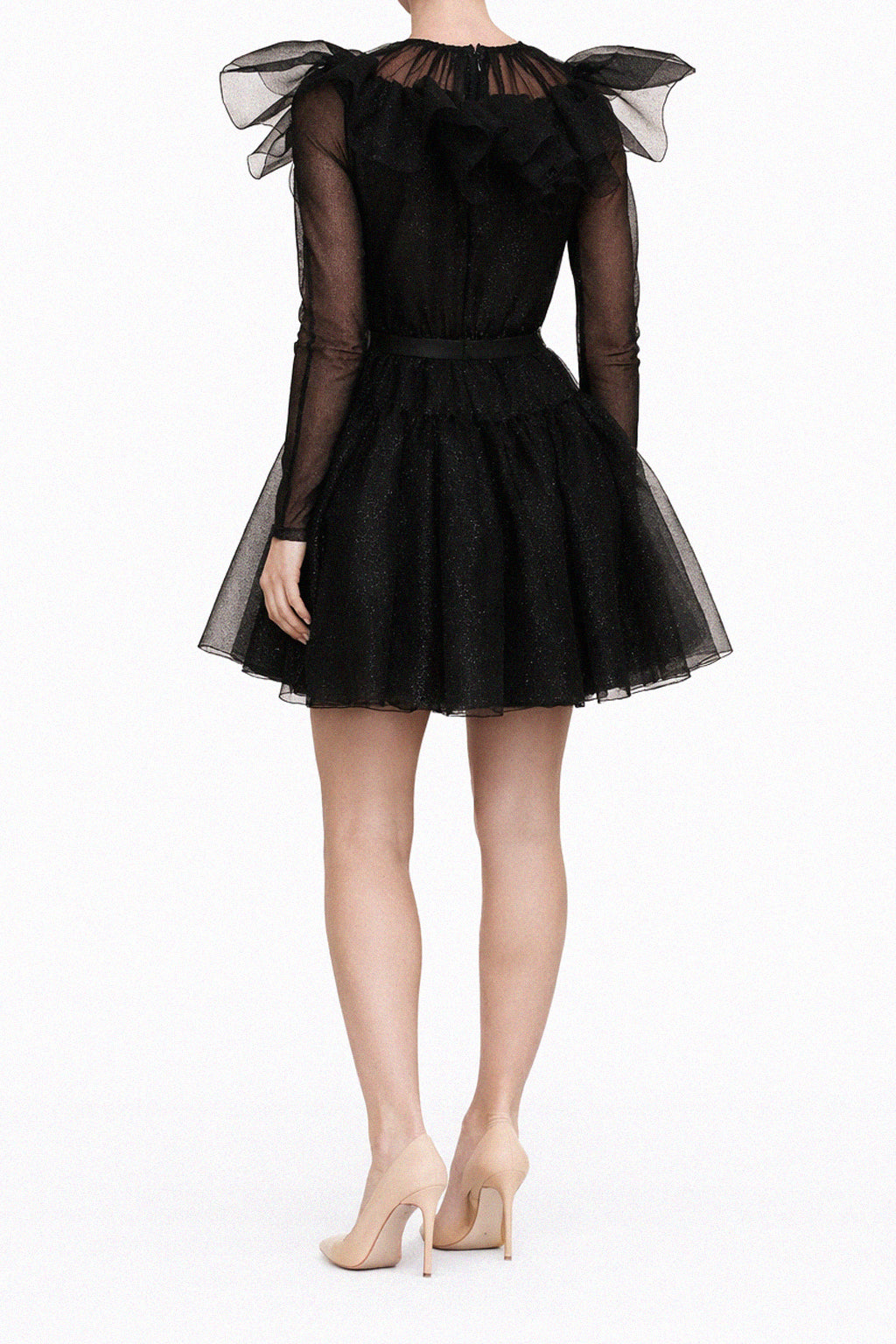 Abito corto in organza
