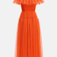 Abito longuette in tulle