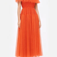 Abito longuette in tulle