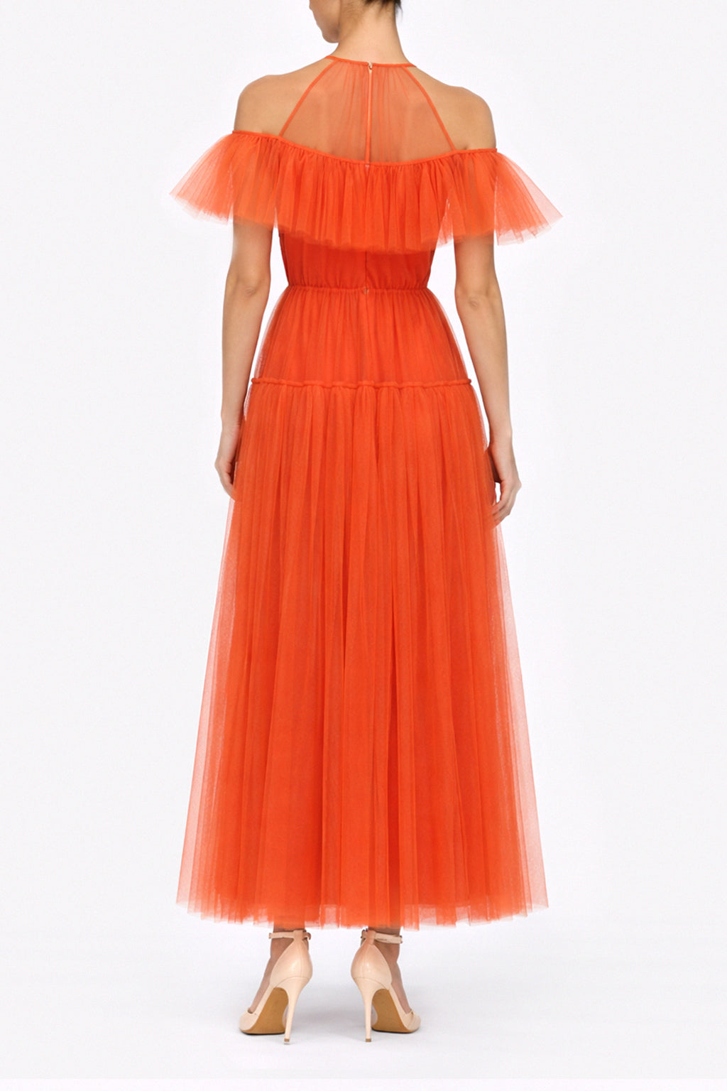 Abito longuette in tulle