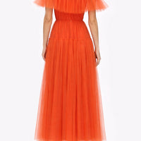 Abito longuette in tulle