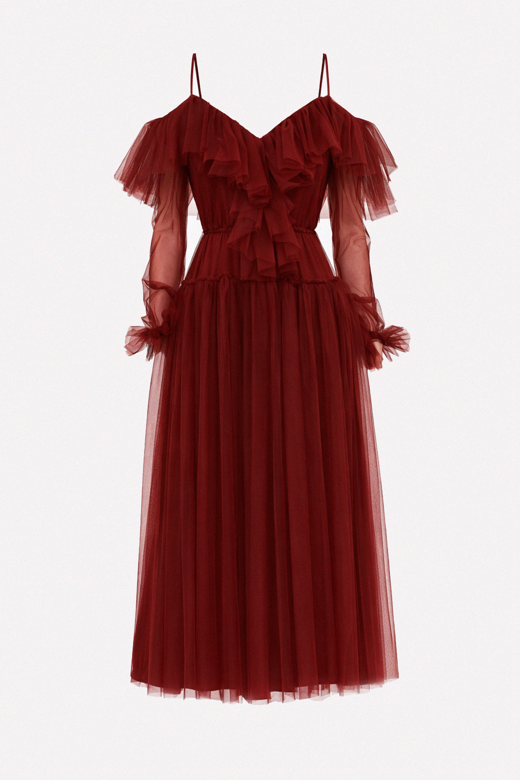 Abito longuette in tulle
