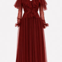 Abito longuette in tulle