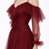 Abito longuette in tulle