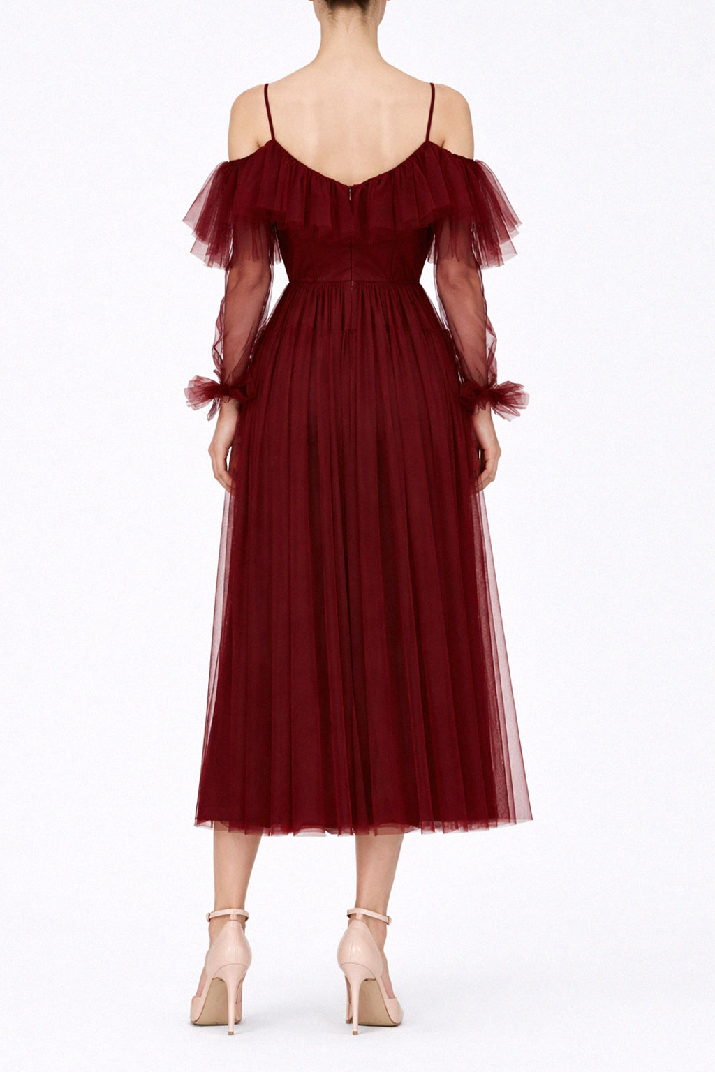 Abito longuette in tulle