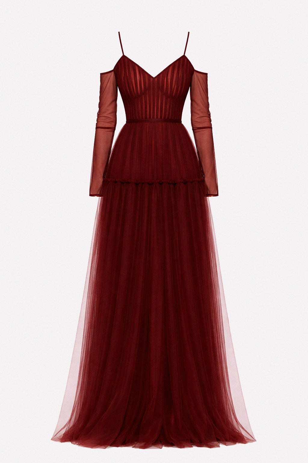 Abito lungo in tulle
