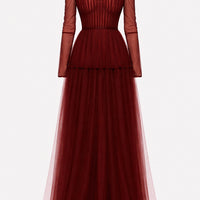 Abito lungo in tulle