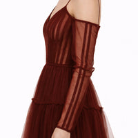 Abito lungo in tulle