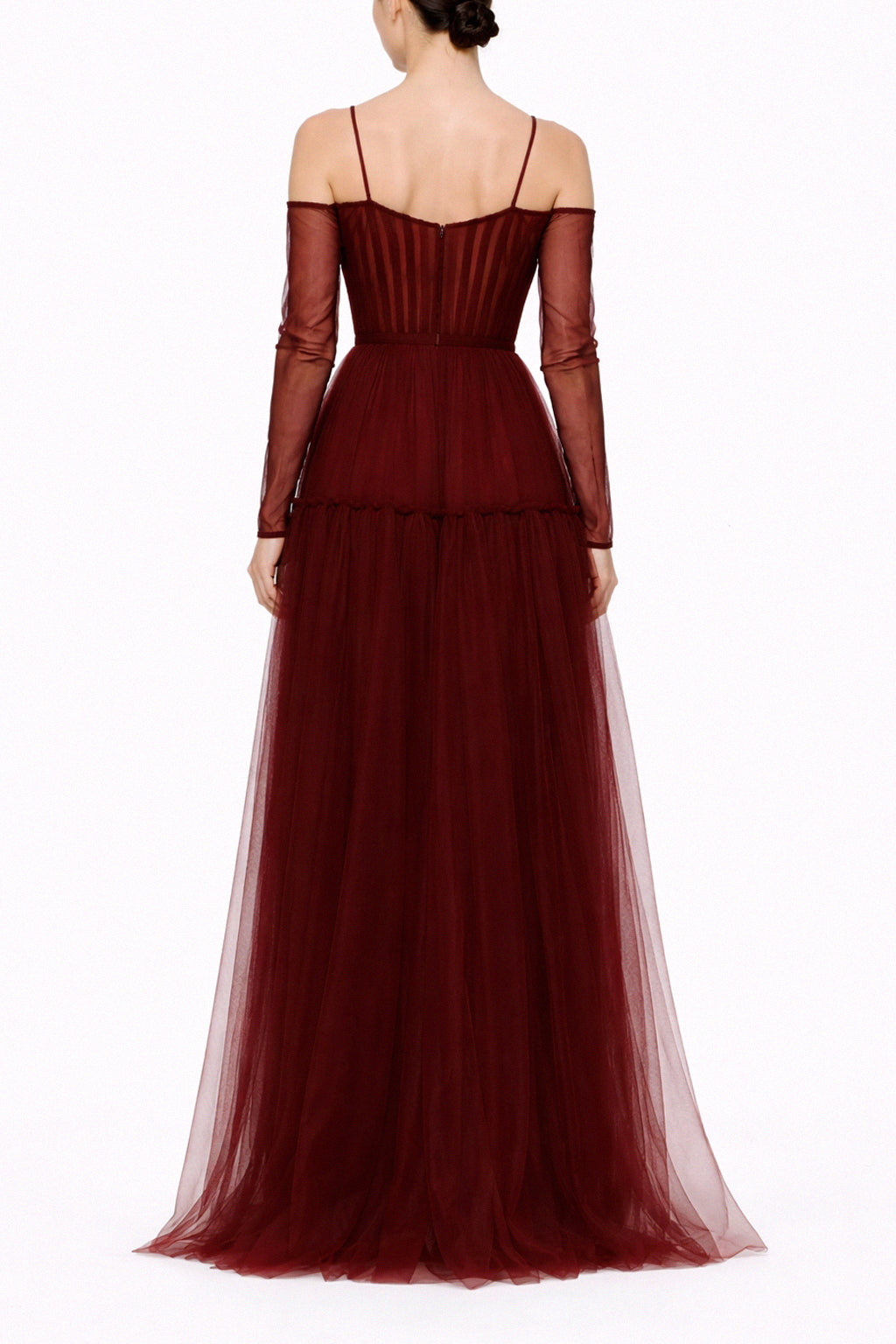 Abito lungo in tulle