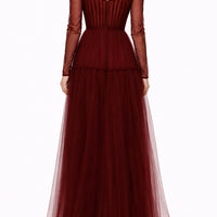 Abito lungo in tulle