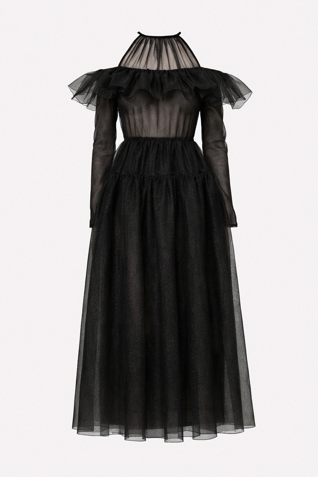 Abito longuette in organza