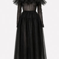 Abito longuette in organza