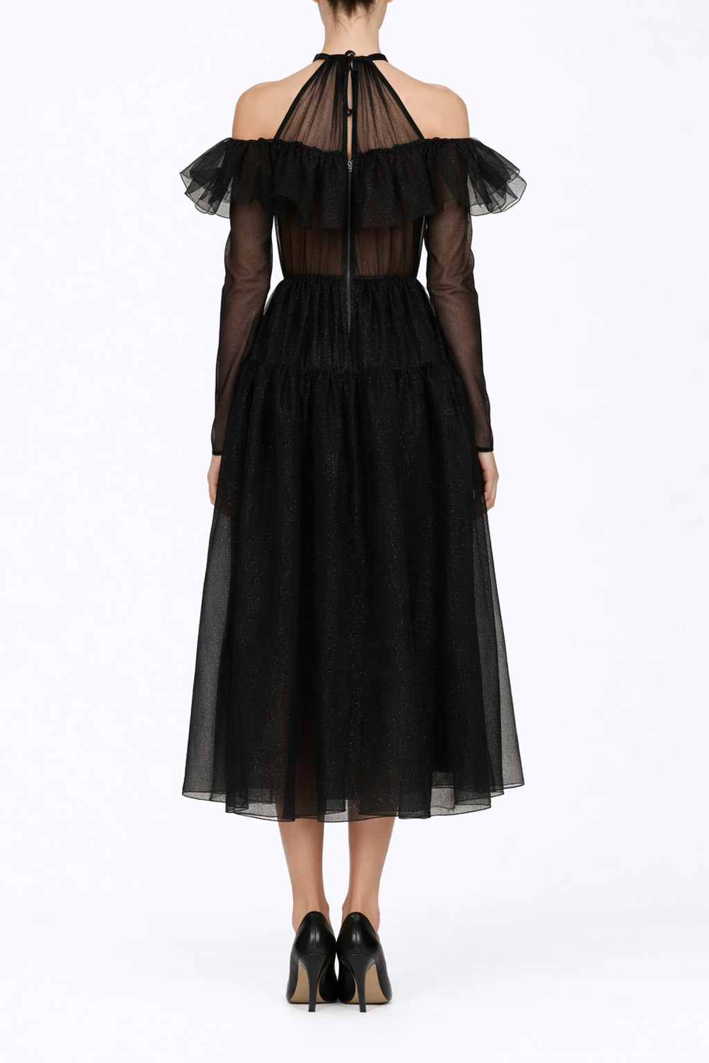 Abito longuette in organza