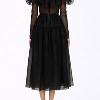 Abito longuette in organza
