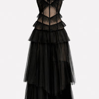Abito in tulle con balze